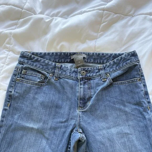 Vintage 90s Y2K Low Rise Denim Jeans Womens Size 4 Slim Fit Grunge Indie - Picture 2 of 8